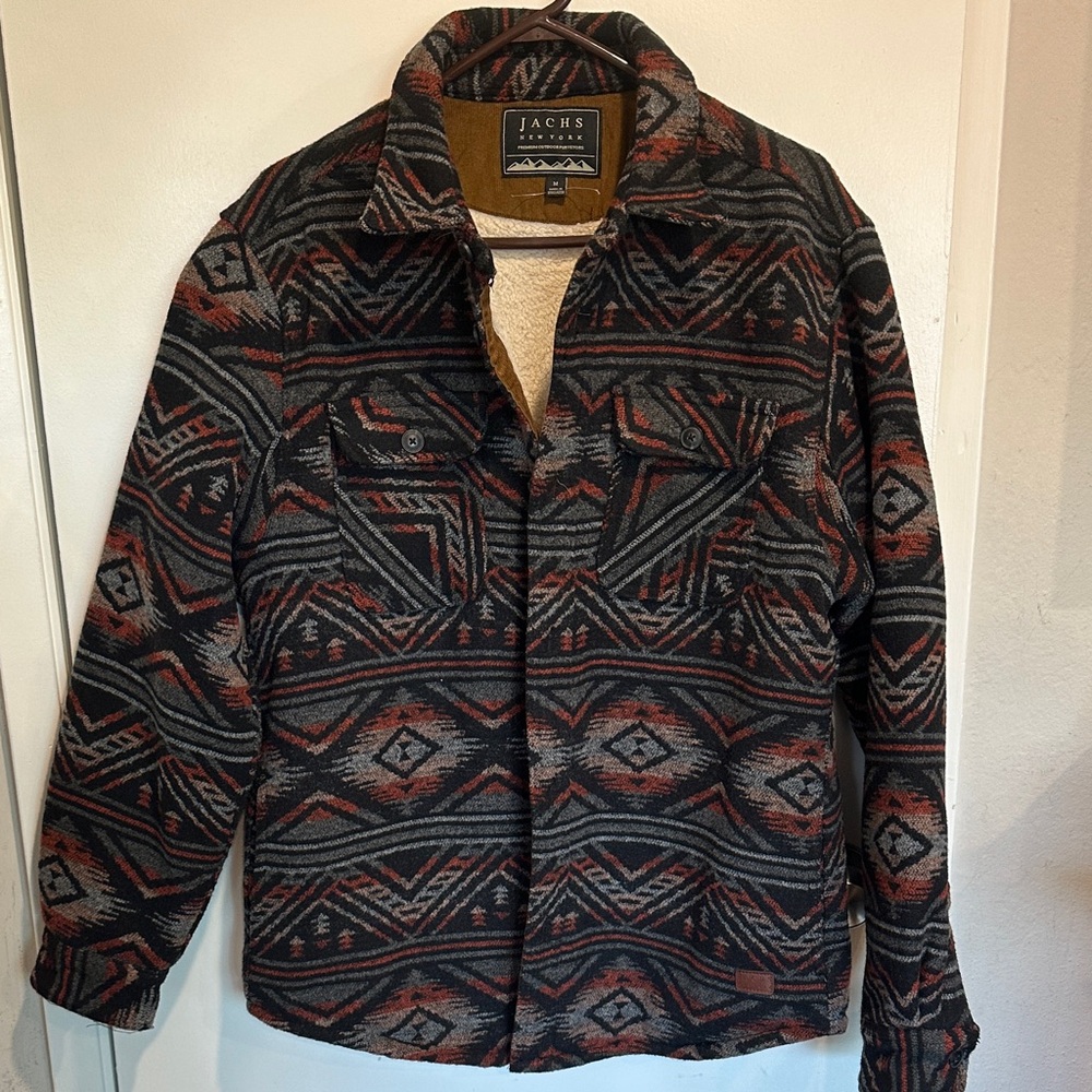 Jachs New York Southwestern Sherpa-Lined Jacket